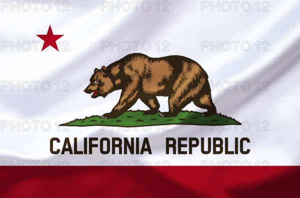The flag of California, USA, Studio, North America