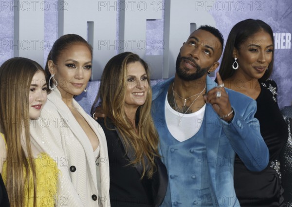 Lucy Paez, Jennifer Lopez, Niki Caro, Omari Hardwick and Yvonne Senat Jones at the Los Angeles premiere of Netflix's 'The Mother' held at the Regency Theater in Westwood, USA on May 10, 2023., Los Angeles, California, USA, North America