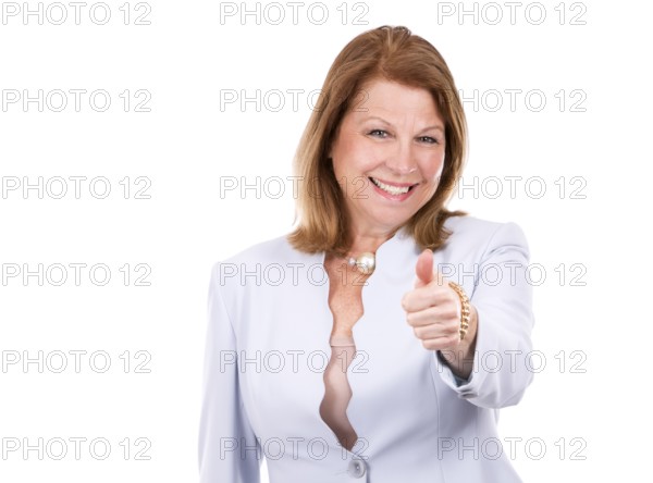 Middle aged caucasian woman wearing business on white background, Toronto, Canada, North America