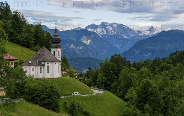 View of the pilgrimage church Maria Gern in Bavaria, Germany, Europe