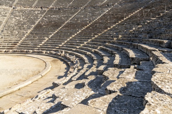 Epidauros, Greece, 9 November, 2022: view of the ancient theatre of Epidauros in southern Greece, Europe