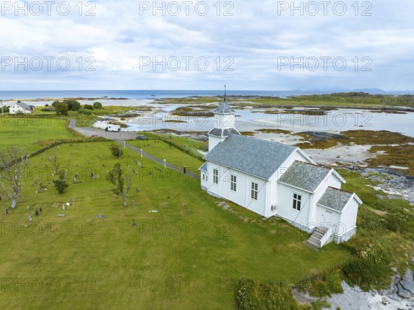 Gimsoy church in the Lofoten Islands. It is a parish church in the municipality of Vagan in Nordland county, Norway, Europe