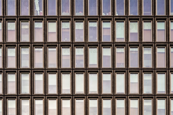 Abstract modern architecture facade. Frontal view of windows in facade. Architectural background