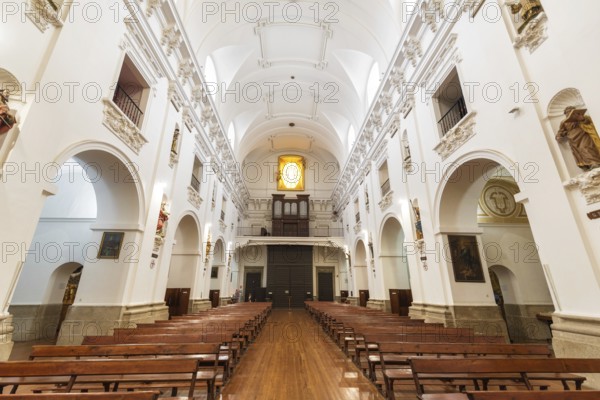 Toledo, Spain, December 16, 2018 : Interior of San Ildefonso Church or Jesuit church (Iglesia de San Idelfonso), Toledo, Spain, Europe
