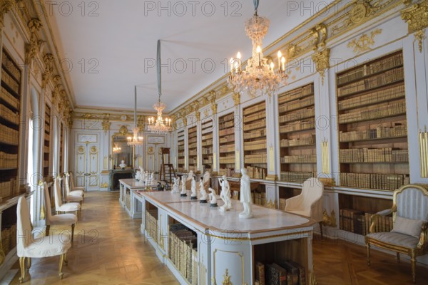 Library, Biblioteket, Drottningholm Castle, Ekerö Municipality, Stockholms län Province, Sweden, Europe