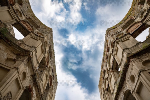 Dramatic and breathtaking ruins framed by an aweinspiring sky truly evoke a profound sense of history and wonder