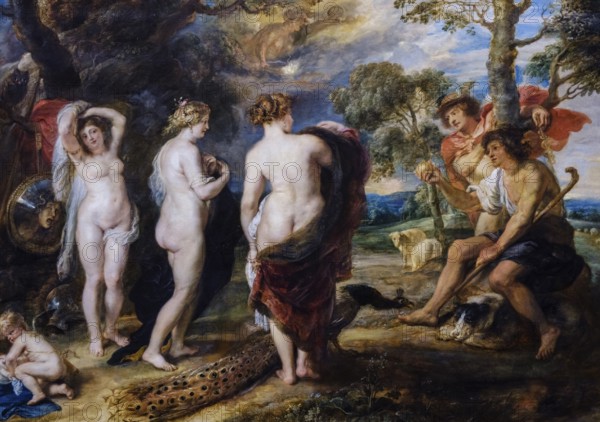 Peter Paul Rubens, the Judgement of paris, oil on canvas, National Gallery, London, England, Great Britain
