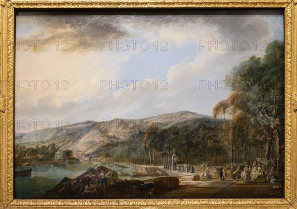 View of the Bilbao sandbank, Luis Paret and Alcazar, 1784, oil on panel, Museo de Bellas Artes, Bilbao, Spain, Europe