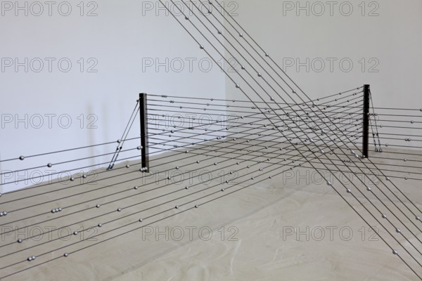 Abacus, an installation by the conceptual artist George Lappas, Fridericianum, documenta 14 exhibition, 2017, Kassel, Germany, Europe