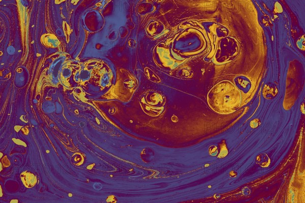 Traditional Ottoman Turkish abstract marbling art patterns as background