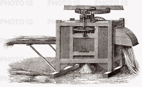 Alte Dreschmaschine, 19. Jahrhundert