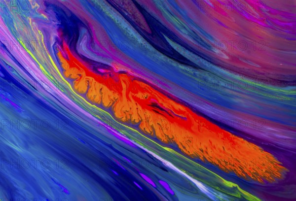 Traditional Ottoman Turkish marbling art patterns as abstract colorful background