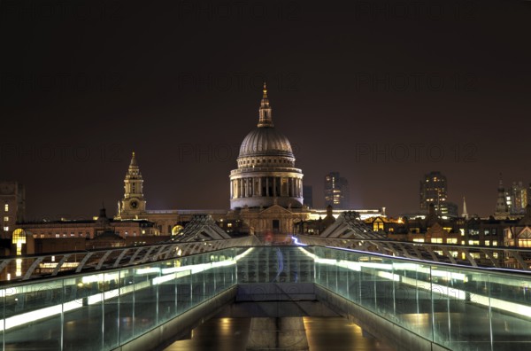 On the way to St Paul Cathedral at night, London, England London, England