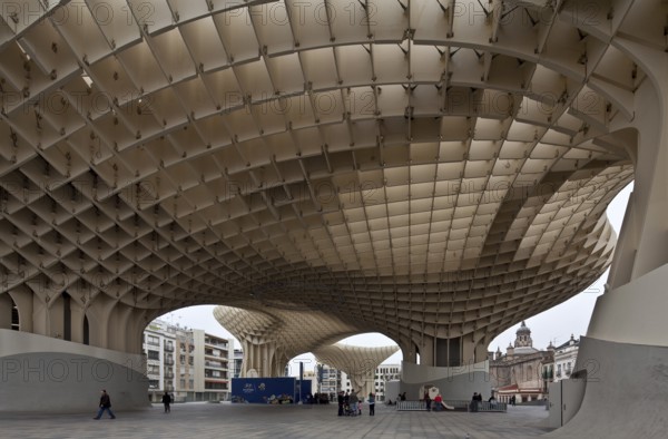 Seville, Metropol Parasol. Architect Jürgen Mayer H.2011 erected above the Plaza de la Encarnaci