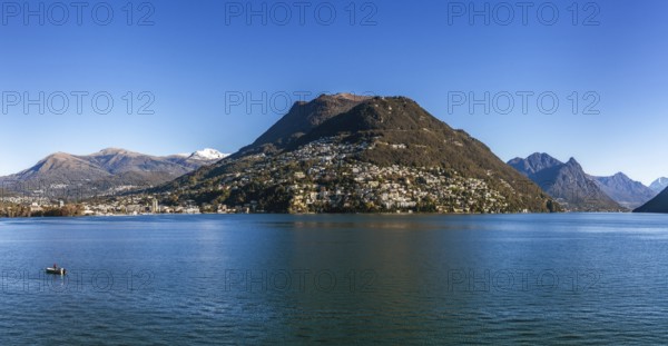 A view of Lake Lugano and the hillside village of Castagnola
