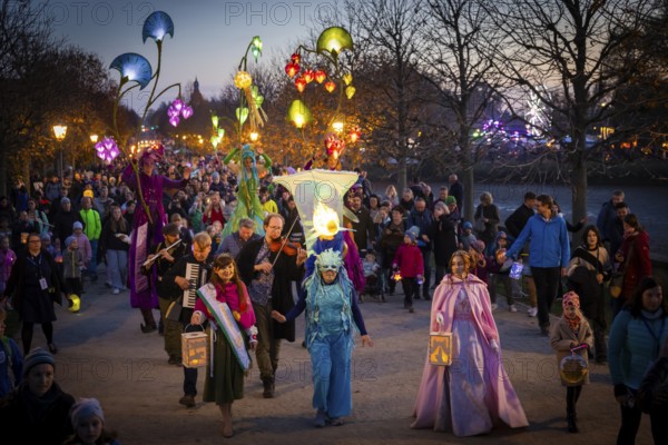 Fish and Forest Festival Moritzburg, Lantern Parade, Fish and Forest Festival Moritzburg, Moritzburg, Saxony, Germany, Europe