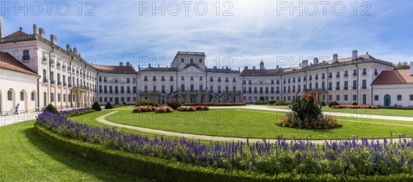 Fertod, Hungary, 7 October, 2022: panorama view of the Esterhazy Palace or Hungarian Versailles in Fertod, Europe