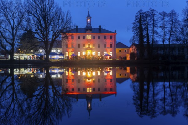 Christmas market at Lauterbach Castle Lauterbach, Saxony, Germany, Europe