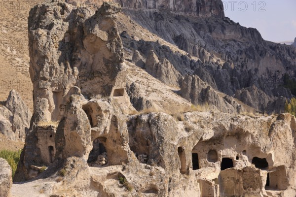 Abandoned Village in Soganli Valley, Soganli Valley in Cappadocia, Turkey, Asia