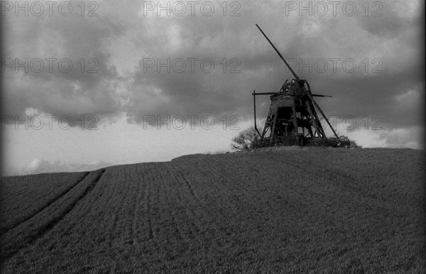 Germany, Greiffenberg, 20 April 1992, Erdholländerwindmühle Greiffenberg, Europe