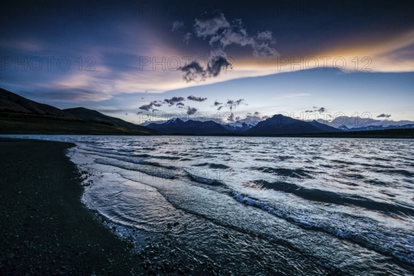 Sunset on Lake Roca, El Calafate, Los Glaciares National Park, Patagonia, Argentinian republic