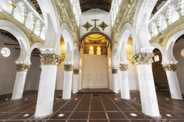 Toledo, Spain, Interior Synagogue of Santa Maria la Blanca in Toledo, Spain, Europe