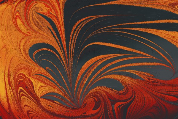 Abstract marbling floral pattern for fabric, tile design. background texture