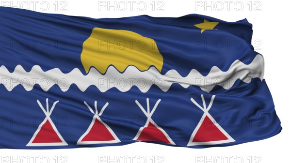 Native Americans Tribe Indian Flag, Isolated On White Background