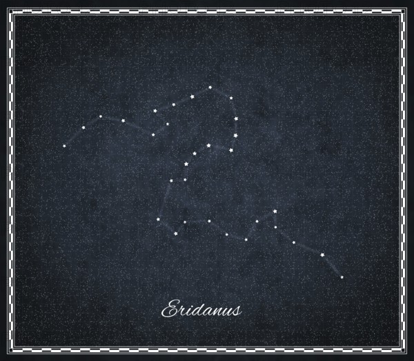 Eridanus star constellation, Night sky, Cluster of stars, Deep space, Celestial River constellation
