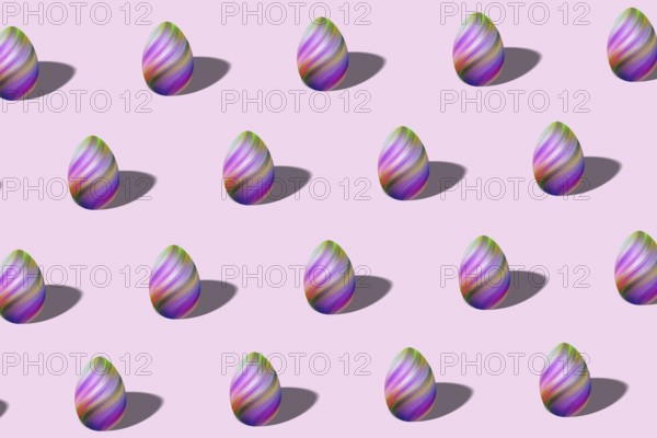 Luxury Easter egg pattern made, Trendy Easter egg pattern made, colorful rainbow Egg, Minimal Easter concept
