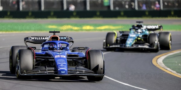 MELBOURNE, AUSTRALIA, APRIL 2: Alexander Albon of Thailand drives the Williams FW44 Mercedes on race day during the 2023 Australian Grand Prix at Albert Park on April 2, 2023 in Melbourne, Australia, Oceania