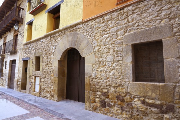Rubielos de Mora village in Teruel Spain located on Gudar Javalambre Sierra