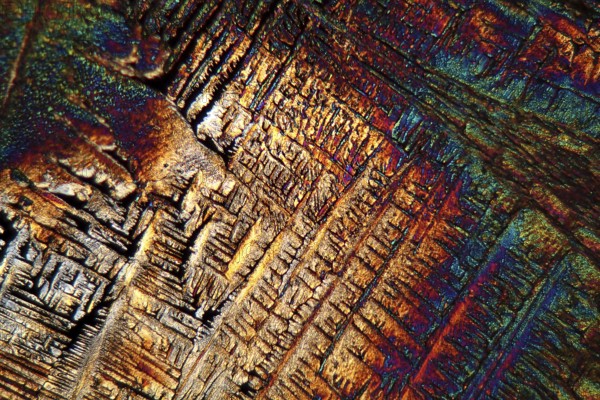 Paracetamol crystals under the microscope