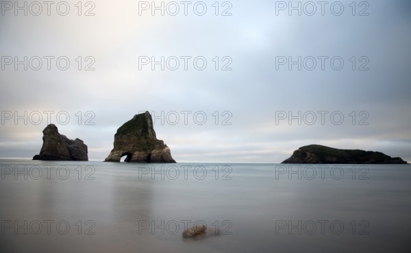 Farewell Spit New Zealand beach Rock haystacks
