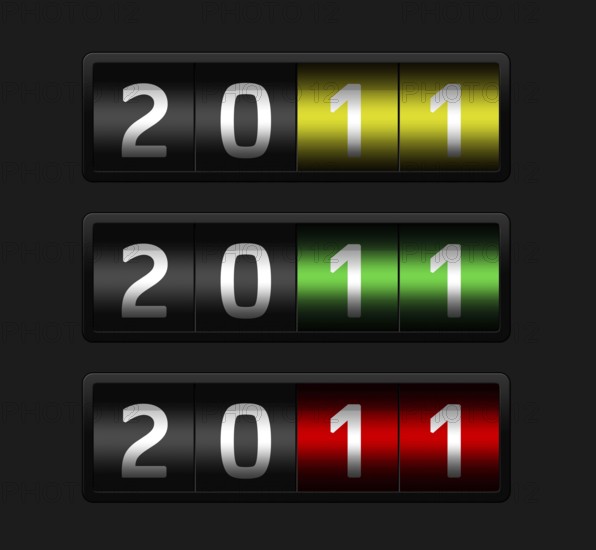 Year, 2011, year number, counter, numbers, year end, new year, year, new year, eleven, red, green, yellow, black, end, vintage, speedometer, frame, 2, 0, 1, 20, 201, 11, start, start, value, digit, year, number