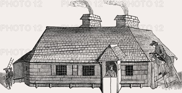 The Edinburgh City Guard House after Kay, High Street, Royal Mile, Edinburgh, Scotland, 19th century