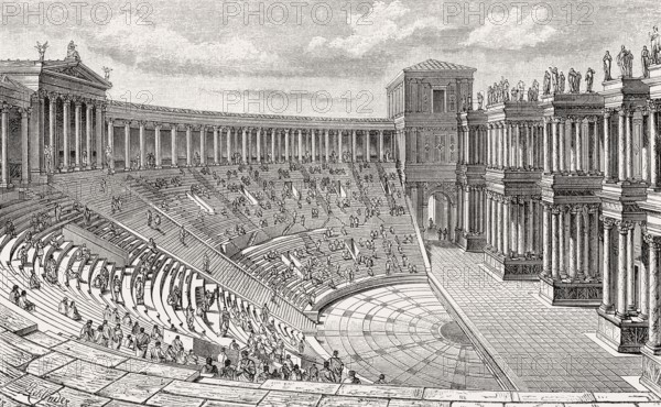 The Theatre of Pompey, Ancient Rome, Reconstruction