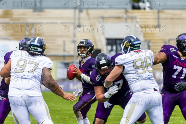 European League of Football, ELF/ Game : Fehervar Enthroners at Frankfurt Galaxy on July. 30. 2023 in the PSD Bank Arena , Frankfurt , Germany the Gazi Stadium , Stuttgart , Germany, Europe