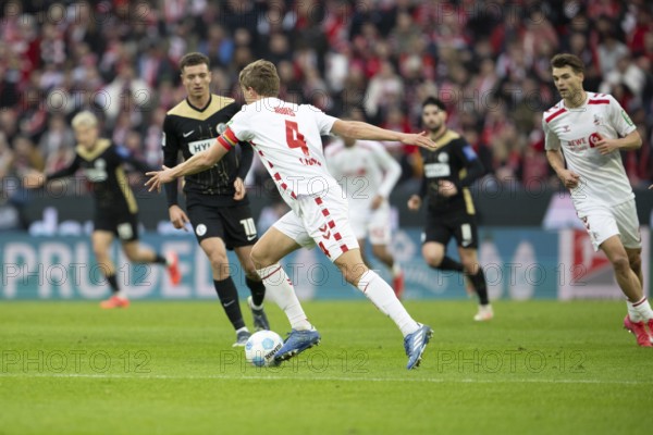 (DFL/DFB REGULATES PROHIBIT ANY USE OF PHOTOGRAPHS AS IMAGE SEQUENCES AND/OR QUASI-VIDEO), RheinEnergieStadion, Cologne, North Rhine-Westphalia, Timo Hübers (1.FC Köln, Defence, #4), 2nd Bundesliga, 1.FC Köln, SV 07 Elversberg on 25.01.2025 at RheinEnergieStadion in Cologne Germany