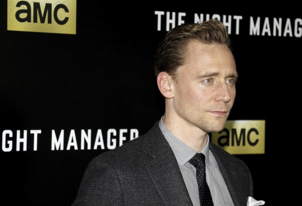 Tom Hiddleston at the Los Angeles premiere of AMC's 'The Night Manager' held at the DGA Theater in Hollywood, USA on April 5, 2016