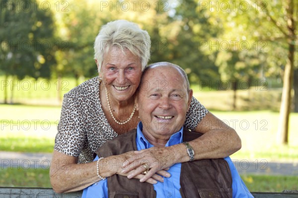 Elderly couple in love. Portraits of a married couple. Austria