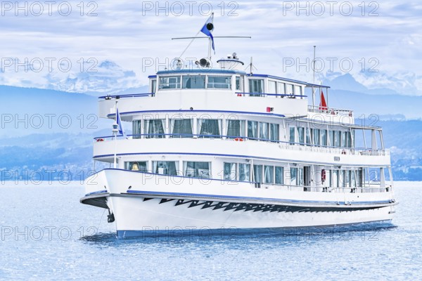 Motor Boat on Lake Zurich, Switzerland Zurich, Switzerland, Europe