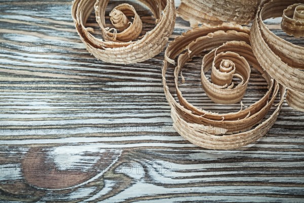Heap of planning chips on wooden board