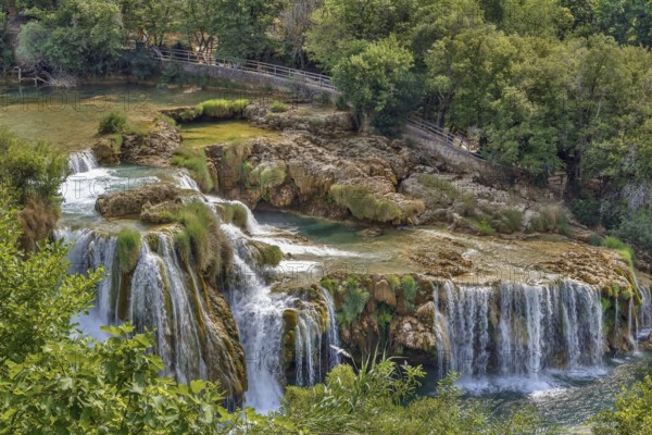 Skradinski buk waterfalls in Krka national park, Croatia, Europe