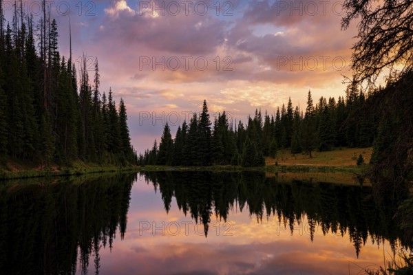 Sunset at Lake Irene. Colorado, USA, North America