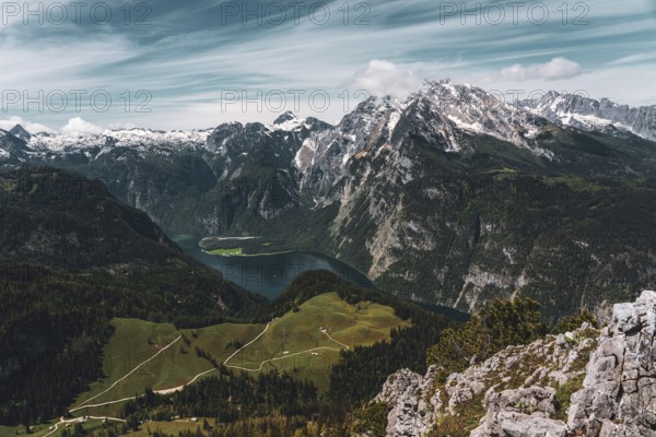 View of the Königssee in Bavaria, Germany, Europe