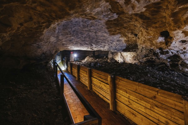 The iconic and popular Engelbrecht Cave system which is a sinkhole underneath Mt Gambier CBD in South Australia, Australia, Oceania