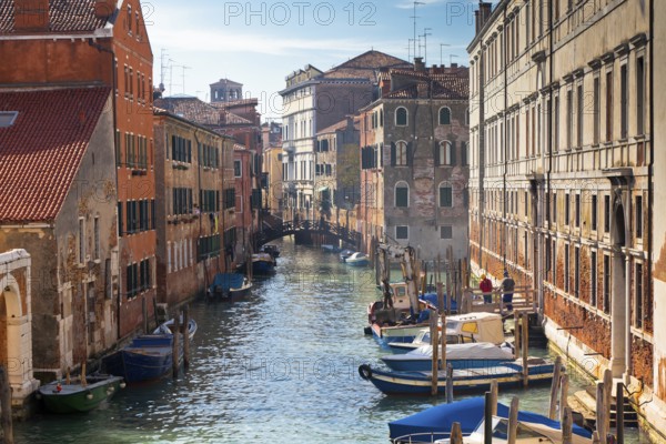 Venetian Canal. Horizontal shot