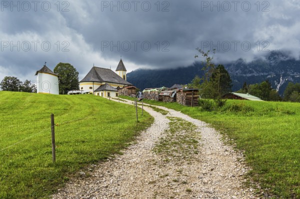 The pilgrimage church Maria Heimsuchung in Ettenberg in Berchtesgadener Land