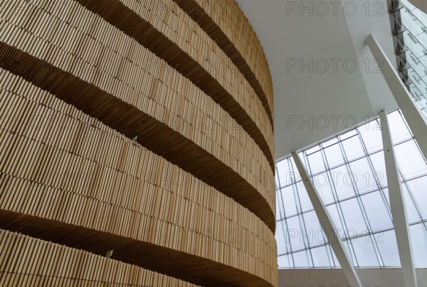 A picture of the interior design of the Oslo Opera House